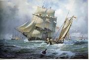 unknow artist Seascape, boats, ships and warships.101 France oil painting artist